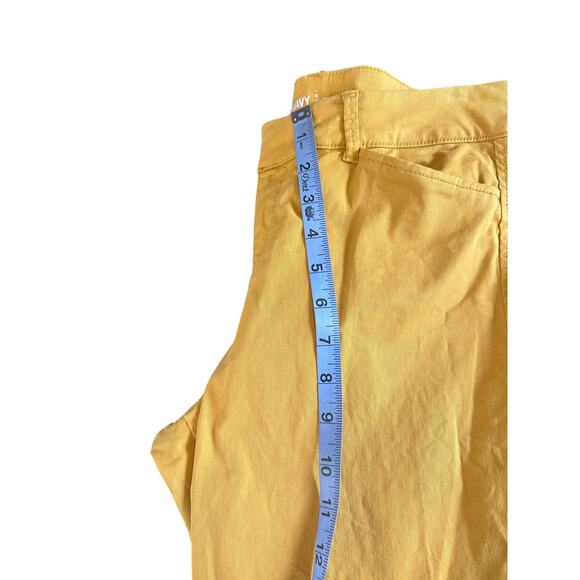 Old Navy Yellow Career Business Office Straight Leg Pixie Dress Pants Size 8 - Picture 9 of 11